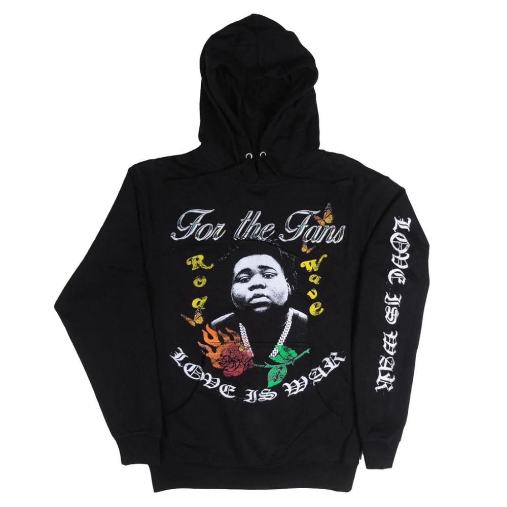 ROD WAVE Love Is War Black Hoodie
